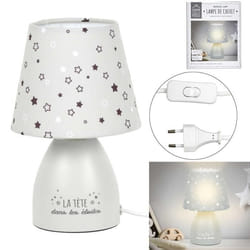 LAMPE DE CHEVET GRISE ENFANT M6