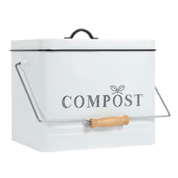 JE CHERCHE UNE IDEE Seau à Compost Métal 10 L - Poubelle de Cuisine pour Déchets Organiques, Design Élégant et Pratique