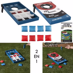 JEU 2 EN 1 LANCER DE SAC ET TIC TAC TOE