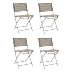 Lot de 4 Chaises de Jardin Elba 80cm Beige