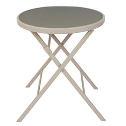Table de Jardin Pliable Elba 71cm Beige
