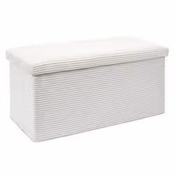 Banc Coffre Pliable Côtelé Scott 76cm Beige