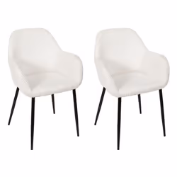 Lot de 2 Fauteuils Côtelé Scott 85cm Beige