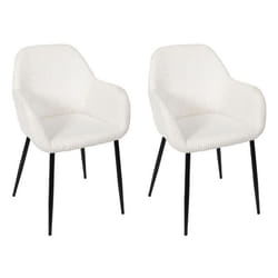 Lot de 2 Fauteuils Côtelé Scott 85cm Beige