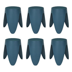 Lot de 6 Tabourets Empilables Eve 46cm Bleu Canard