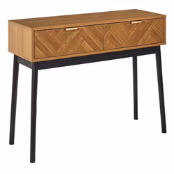 Console Design 2 Tiroirs Felix 100cm Marron