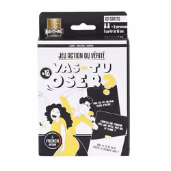 JEU ACTION OU VÉRITÉ 60 CARTES ADULTE 5.5X8.5CM Noir