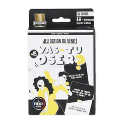 JEU ACTION OU VÉRITÉ 60 CARTES ADULTE 5.5X8.5CM  Noir