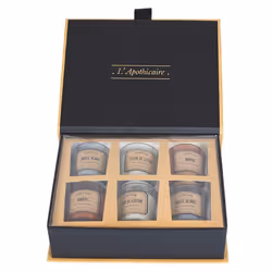 Coffret cadeau 6 bougies parfumées Apothicaire