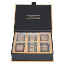 Coffret cadeau 6 bougies parfumées Apothicaire