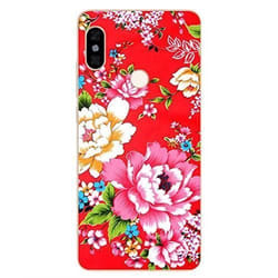 Coque - Xiaomi - Redmi Note 5 - Souple et résistante - Impression Fleur Rouge - Anti choc