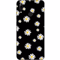 Coque - Huawei - P SMART 2019 - Gel TPU Souple - Anti Choc - Fleurs Noir