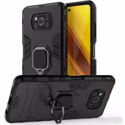 Coque Anti Choc - Xiaomi - Poco X3 / Poco X3 Pro / Poco X3 NFC - Gel Souple - Bague Anti Chute - Support Pliable