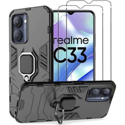 Coque et protections écran - Novago - Compatible Realme C33 - Gel souple - Verre trempé - Résistante