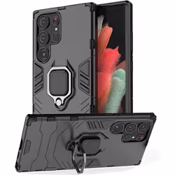 Compatible Samsung Galaxy S23 Ultra 5G - Coque Résistante Anti Choc avec Anneau Bague Anti Chute-béquille [Novago]