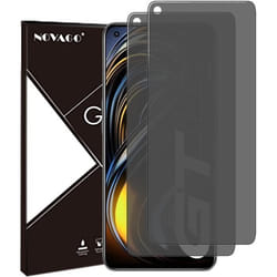 Film protecteur - Realme - Lot de 2 - Verre trempé - Teinté anti espion - Résistant aux chocs