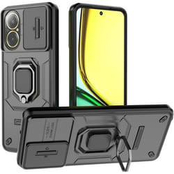 Coque de téléphone - Realme - C67 4G - Silicone TPU - Anti choc - Bague support pliable