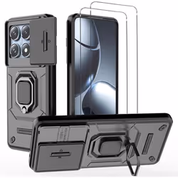 Pack Complet Protection - Xiaomi - 14T Pro - Coque Résistante - Anneau Anti-Chute - 2 Films Verre Trempé