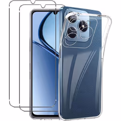 Coque et films de protection - realme - C61/C63 - Gel TPU - Transparent - 9H Verre trempé