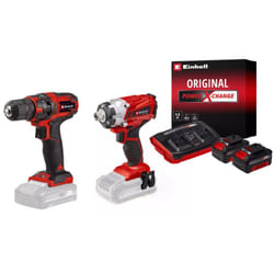 Kit vissage sans fil – Visseuse à chocs + perceuse-visseuse + 2 batteries 4.0Ah + chargeur - Einhell