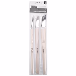 AMT Ensemble 3 pinceaux finitions et retouches 6mm / 12 mm / 18 mm Finitions nettes & précises Tous types de peintures