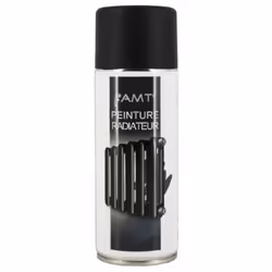La Bombe de peinture aérosol AMT Peinture radiateur Noir Mat (BPR01) est une peinture alkyde étudiée pour un usage en intérie ...