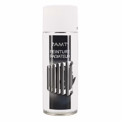 Bombe de peinture - Blanc mat - Pour radiateur - Décoration - 330ml - AMT