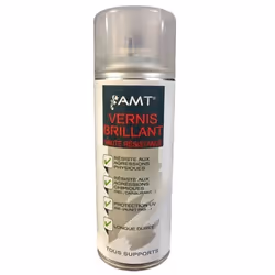 AMT Aérosol Vernis Brillant Haute Résistance est étudié pour un usage extérieur. C'est un film protecteur satiné particulière ...