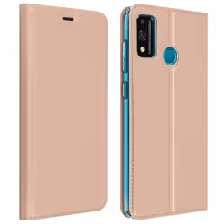 Housse - DUX DUCIS - Honor 9X Lite - Éco-cuir - Support vidéo - Porte-carte Rose Gold