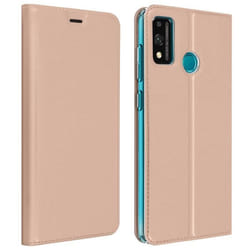 Housse - DUX DUCIS - Honor 9X Lite - Éco-cuir - Support vidéo - Porte-carte Rose Gold