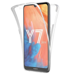 Coque intégrale 360 - Huawei - Y7 2019 - Transparent - Protection contre chocs - Semi-rigide