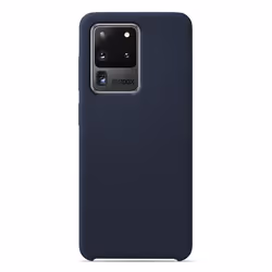 Coque en silicone Soft Touch - Samsung - Galaxy S20 Ultra - Bleu - Antichoc - Recharge sans fil