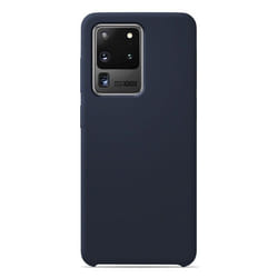 Coque en silicone Soft Touch - Samsung - Galaxy S20 Ultra - Bleu - Antichoc - Recharge sans fil