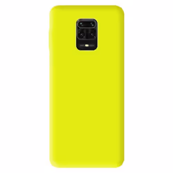 Coque en silicone jaune fluo - Compatible Xiaomi Redmi Note 9 Pro