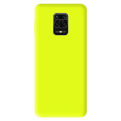 Coque en silicone jaune fluo - Compatible Xiaomi Redmi Note 9 Pro