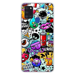 Coque en silicone imprimée compatible Samsung Galaxy A21S Graffiti 2