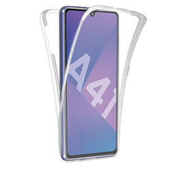 Coque intégrale 360°- Compatible Samsung Galaxy A41 – Double protection transparente