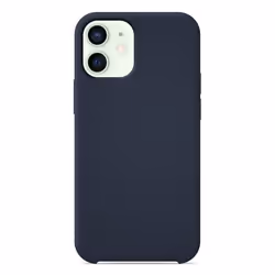 Coque silicone Soft Touch - Apple - iPhone 12 Mini - Bleu - Antichoc - Recharge sans fil