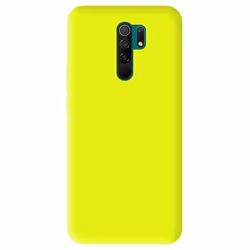 Coque en silicone jaune fluo - Compatible Xiaomi Redmi 9