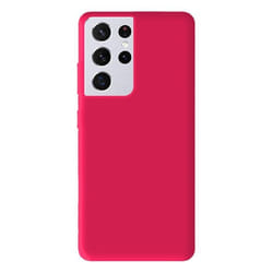 Coque en silicone rose flash - Compatible Samsung Galaxy S21 Ultra