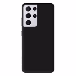 Coque en silicone noir - Compatible Samsung Galaxy S21 Ultra