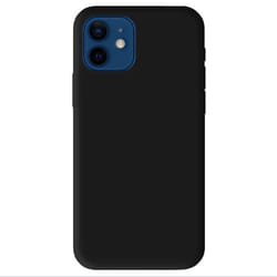 Coque en silicone noir - Compatible Apple iPhone 12 Apple iPhone 12 Pro