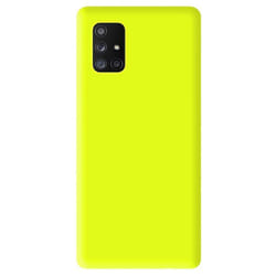 Coque en silicone jaune fluo - Compatible Samsung Galaxy A71 5G