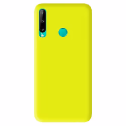 Coque en silicone jaune fluo - Compatible Huawei P40 Lite E