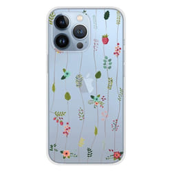 Coque en silicone - Compatible Apple iPhone 13 Pro - design montee de fleurs