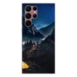 Coque en silicone - Compatible Samsung Galaxy S22 Ultra - design seul en montagne