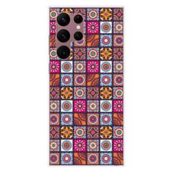 Coque en silicone - Compatible Samsung Galaxy S22 Ultra - design patchwork mandala