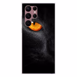 Coque en silicone - Compatible Samsung Galaxy S22 Ultra - design oeil de panthere