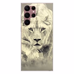 Coque en silicone - Compatible Samsung Galaxy S22 Ultra - design lionne