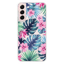 Coque en silicone - Compatible Samsung Galaxy S22 Plus - design tropical aquarelle